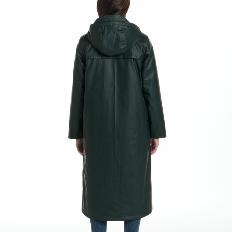 Weatherproof Ladies Long Slicker Jacket in Green, Large