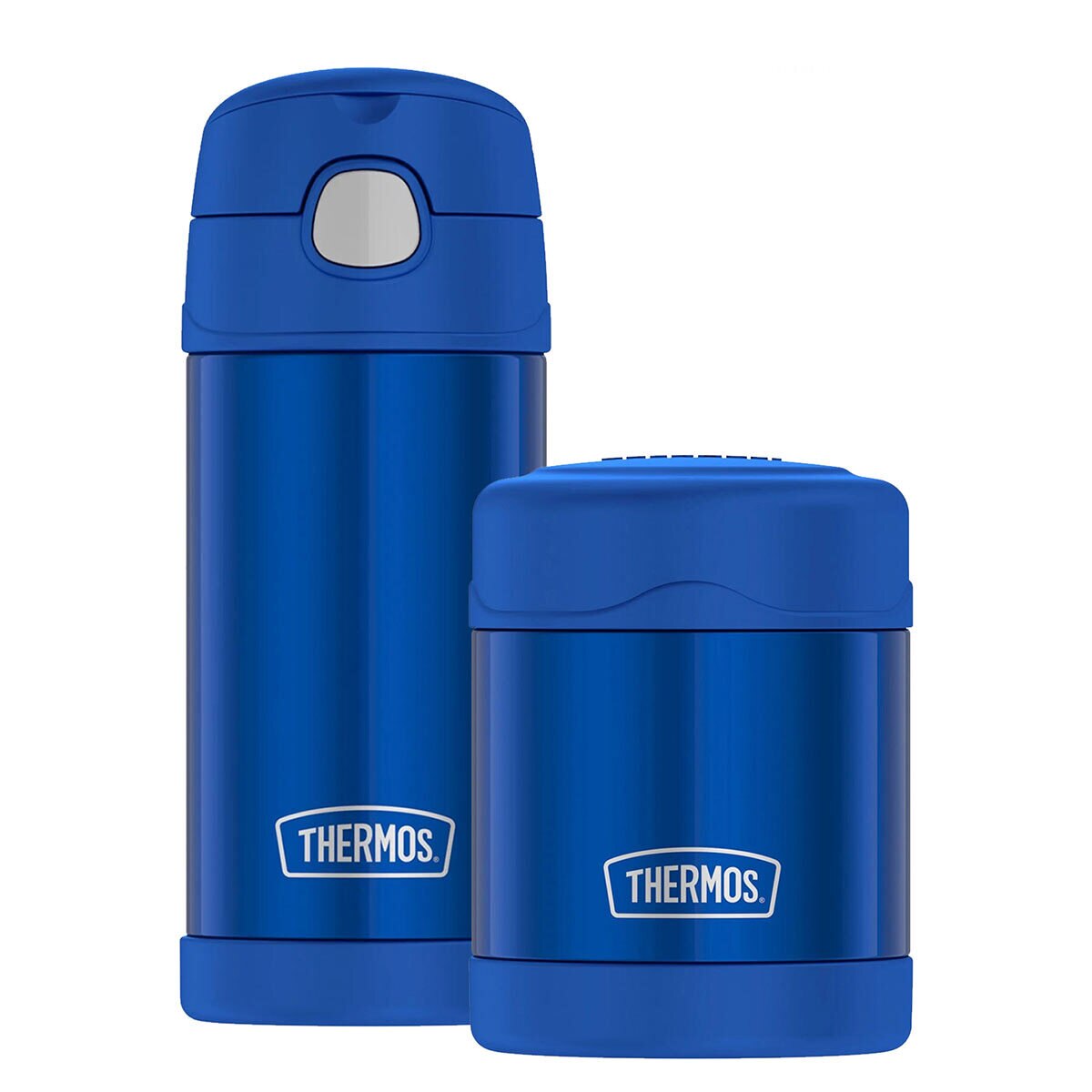 Thermos FUNtainer Food Flask and Water Bottle in Blue Costco UK