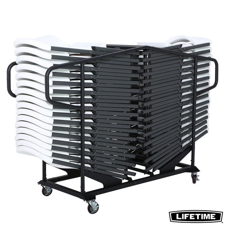 Lifetime Folding Chair 32 Pack, with 1 Chair Trolley Costco UK