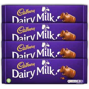 Cadbury Dairy Milk Chocolate, 4 x 300g