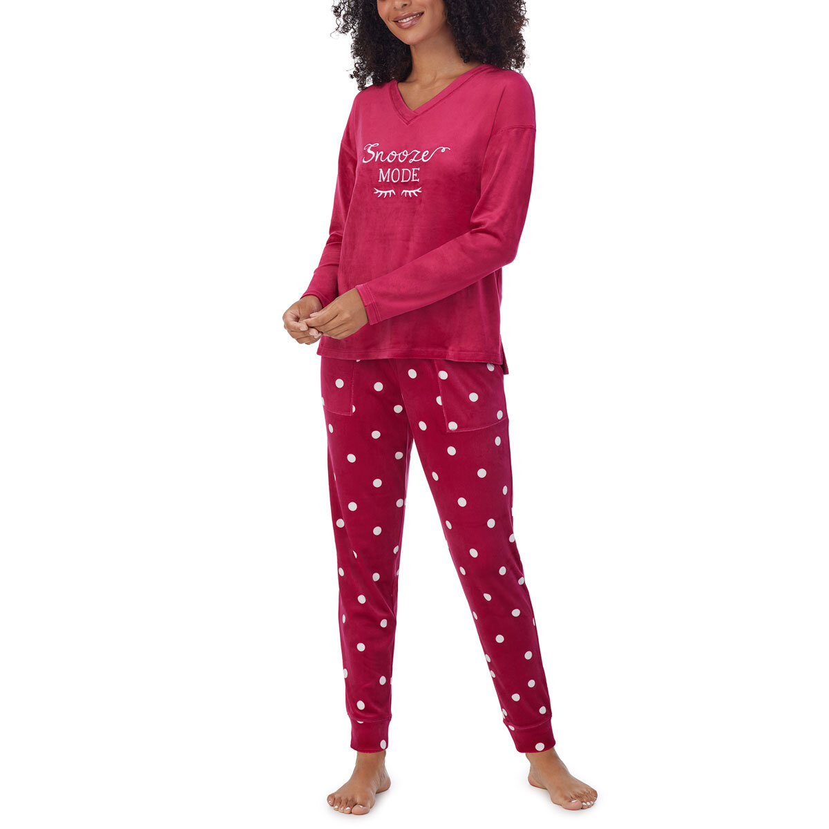 Jane & Bleeker Women's Silky Plush 2 Piece Pyjama Set in ...