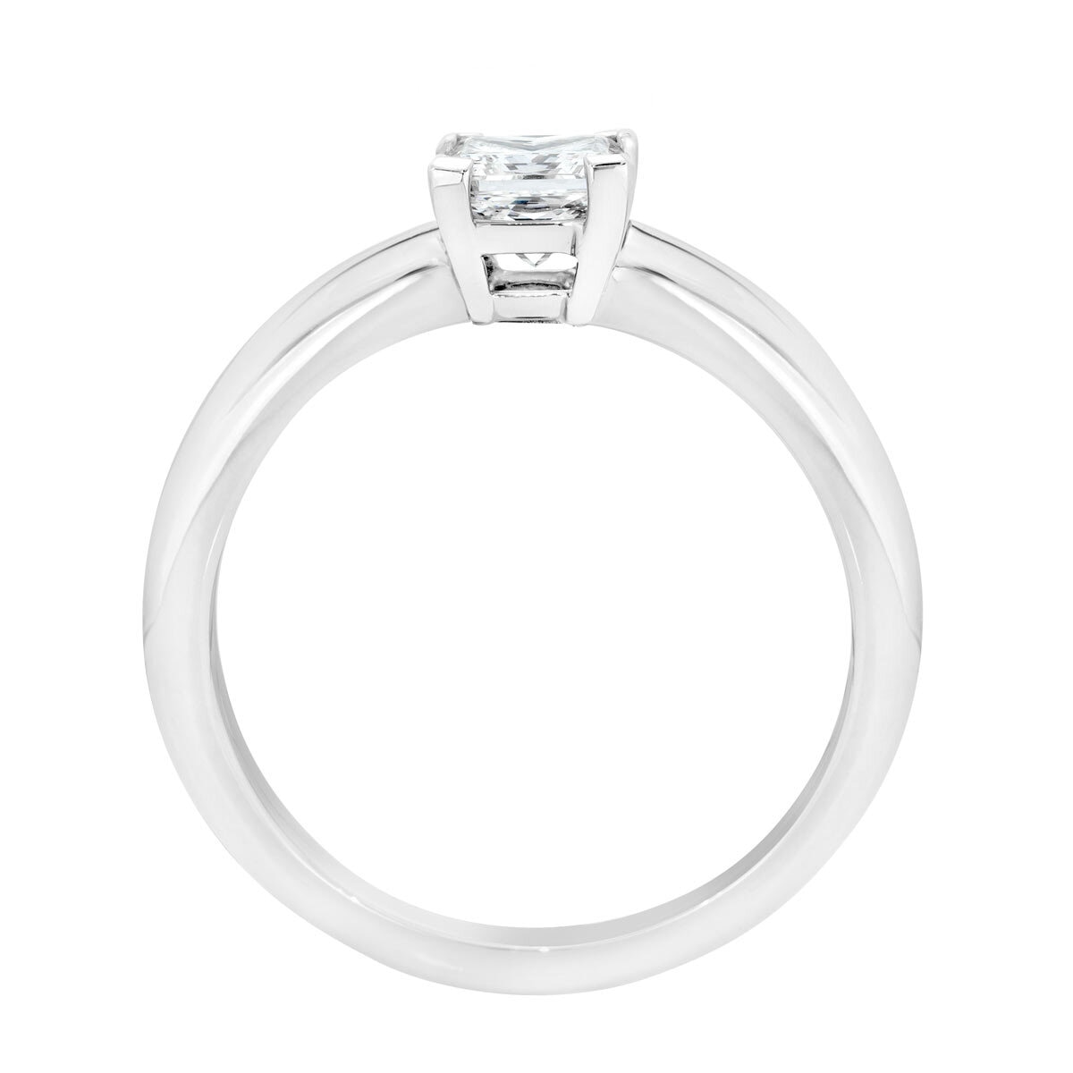 0.50ct Princess Cut Diamond Solitaire Ring, Platinum