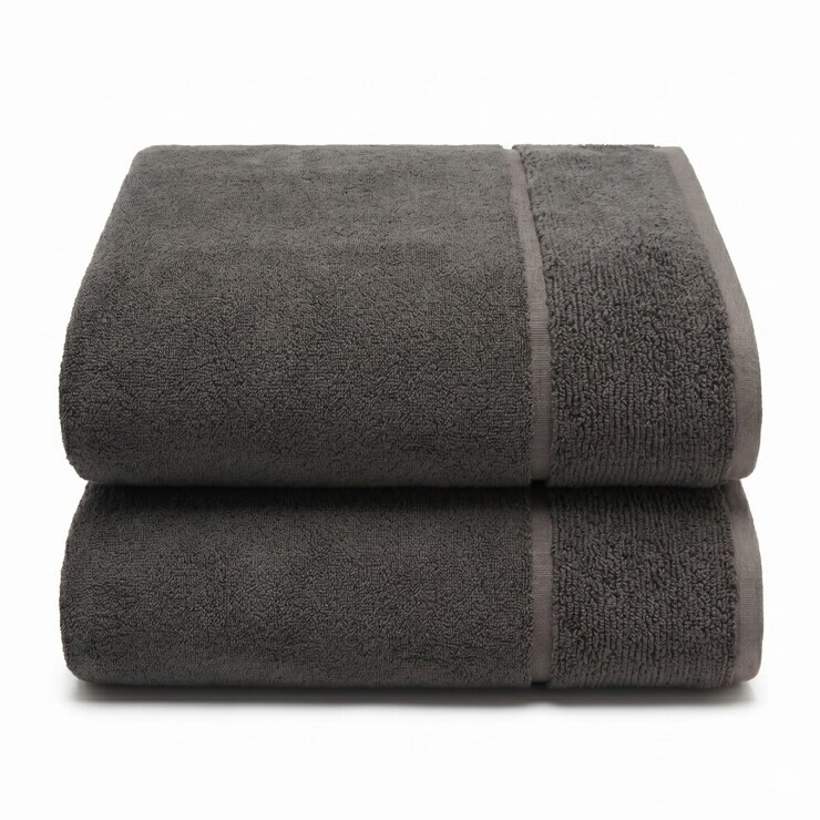 Panda Bamboo & Cotton Grey Bath Sheets, 2 Pack Panda Bamboo & Cotton Grey Bath Sheets, 2 Pack