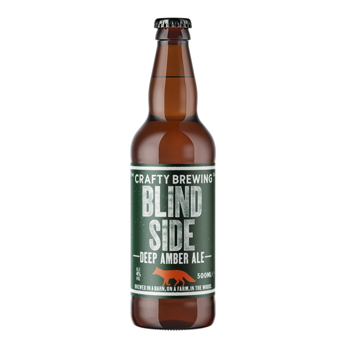 Single bottle of Blind Side Deep Amber Ale