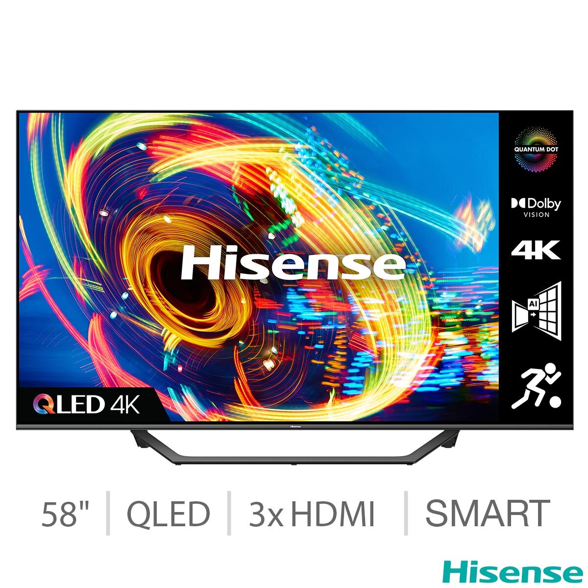 Hisense 58A7HQTUK 58 Inch QLED 4K Ultra HD Smart TV Cos...