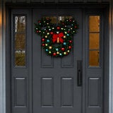 30 Inch Pre-Lit Mickey Figural Christmas Wreath 30 Inch Pre-Lit Mickey Figural Christmas Wreath