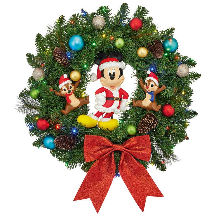 22 inch Disney Holiday Wreath With LED Lights 22 inch Disney Holiday Wreath With LED Lights
