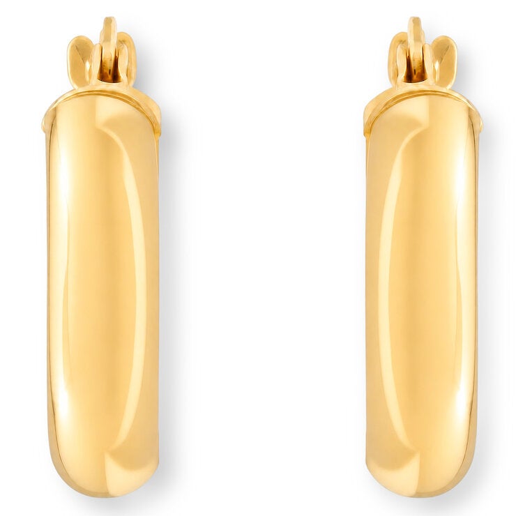 14ct Yellow Gold Classic Hinged Hoop Earrings 14ct Yellow Gold Classic Hinged Hoop Earrings