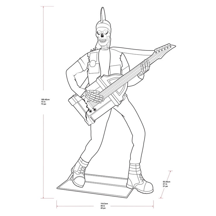 Buy Halloween Skeleton Punk Rocker Dimensions Image at Costco.co.uk