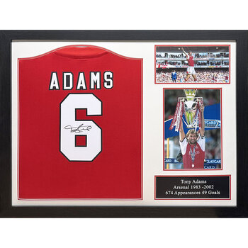 Tony Adams Signed Framed Arsenal Shirt