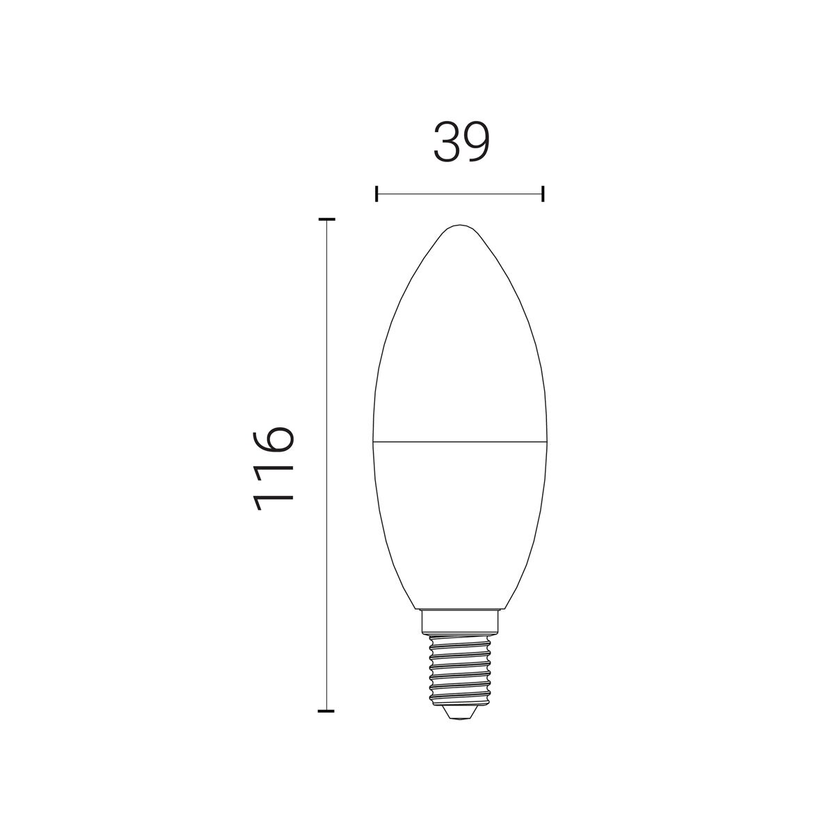 light bulb dimensions