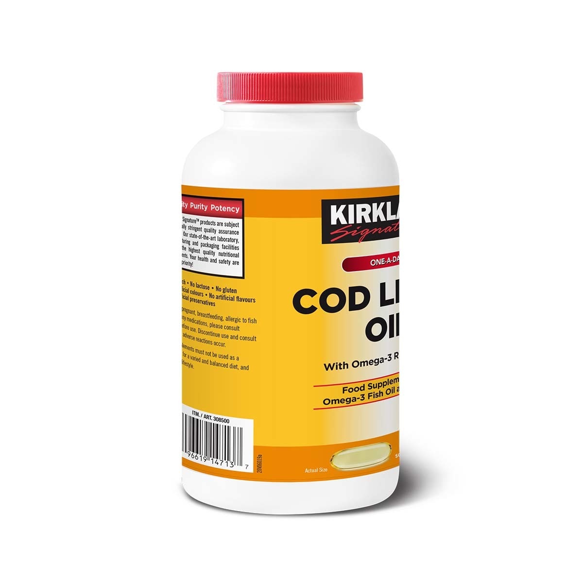 Kirkland Signature Cod Liver Oil + Omega 3 1150mg, 2 x 200 Count