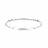 1.50ctw Round Brilliant Cut Diamond Flexi Bangle, 14ct White Gold 1.50ctw Round Brilliant Cut Diamond Flexi Bangle, 14ct White Gold