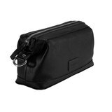 Dents Beauley Pebble Grain Leather Washbag, Black