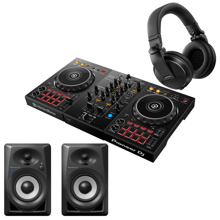 Pioneer DJ Bundle, DDJ 400 Controller, 2 x DM40 Speaker and HDJX5