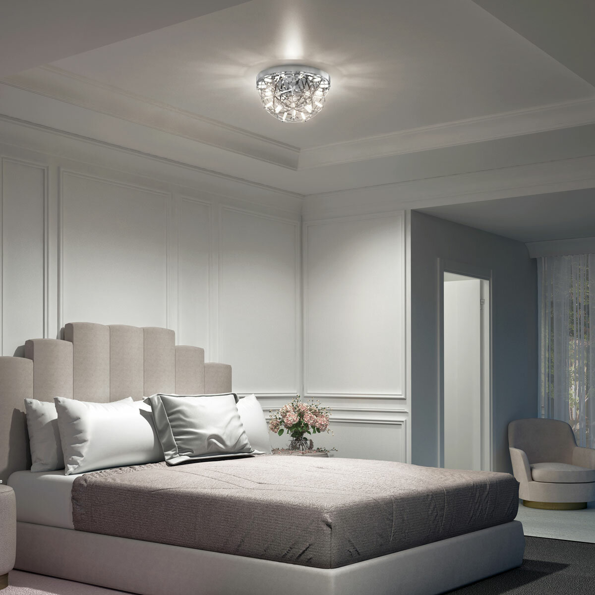 Artika Elden 13" (33cm) Flush Mount LED Light in Chrome