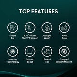 Hisense HS693A90ADBX, 16 Place Setting, Freestanding Dishwasher, A Rated in Silver Hisense HS693A90ADBX, 16 Place Setting, Freestanding Dishwasher, A Rated in Silver