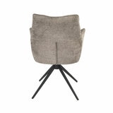 Indus Valley Capri Ceramic Extending Dining Table + 6 Taupe Chairs, Seats 6-8