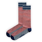 Original Penguin Men's Striped Socks, 6 Pack in Navy, Coral and Grey