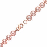 8-8.5mm Cultured Freshwater Pink Pearl Bracelet, 14ct Rose Gold