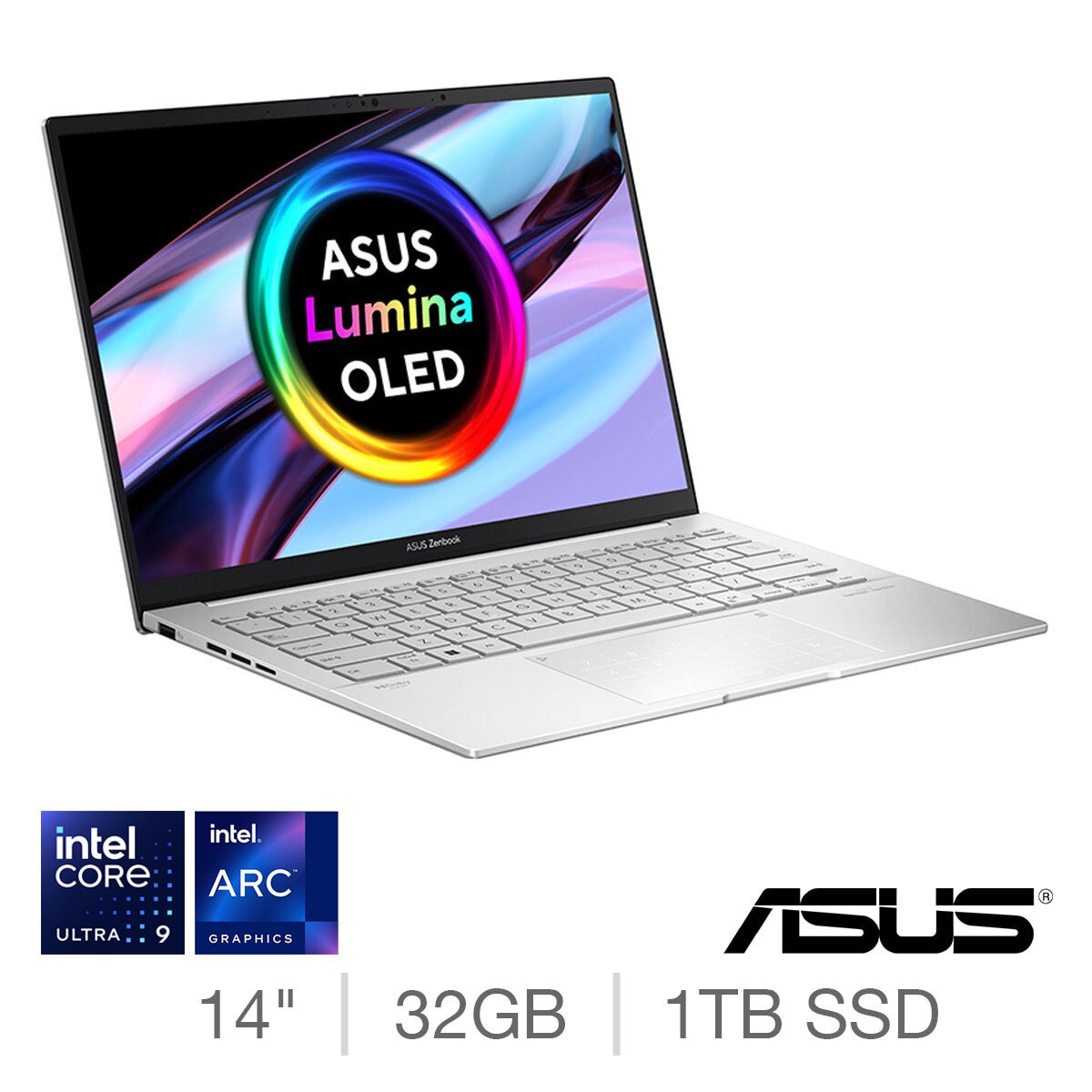 ASUS Zenbook Intel Core Ultra 9 32GB RAM 1TB SSD 14 Inch OLED Laptop UX3405MA PP527W