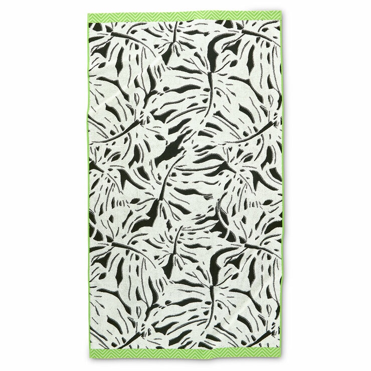 Oversized 100% Cotton Monstera Beach Towel Oversized 100% Cotton Monstera Beach Towel