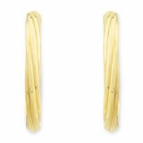 14ct Yellow Gold Textured Hoop Earrings