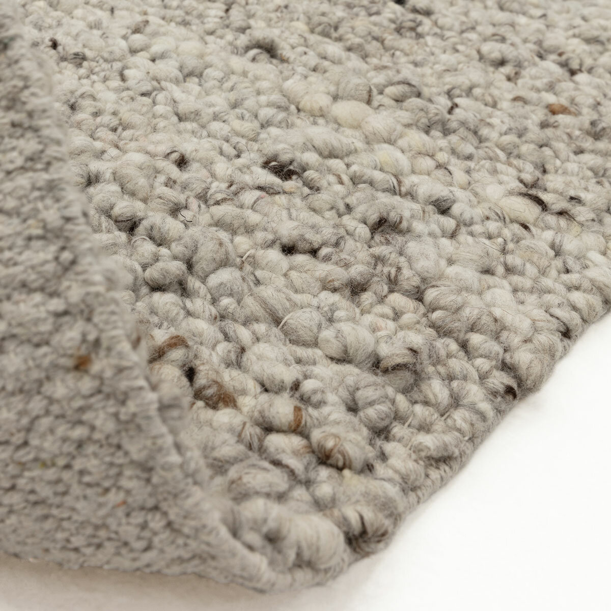 Adler Bouclé Wool Silver Rug, in 3 Sizes Adler Bouclé Wool Silver Rug, in 3 Sizes