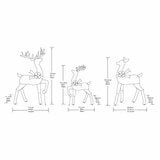 6ft (1.8m) Deer family Set of 3 with LED Lights 6ft (1.8m) Deer family Set of 3 with LED Lights