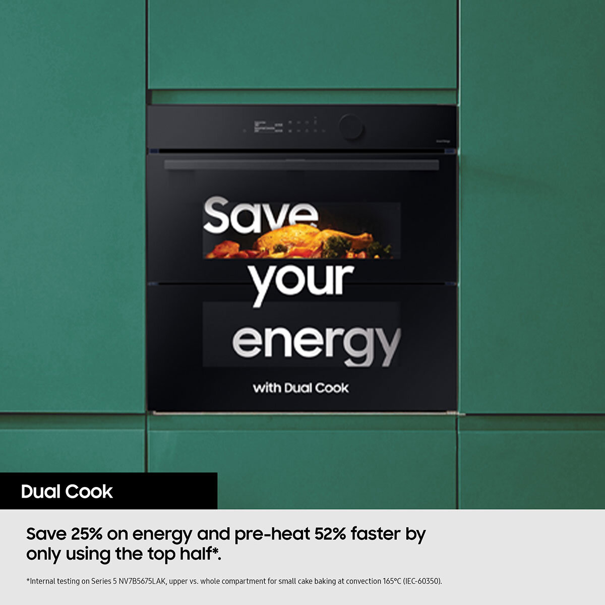 Samsung Series 5 Dual Cook Flex NV7B5750TAK/U4 76L Smart Oven, A+ Rating in Black