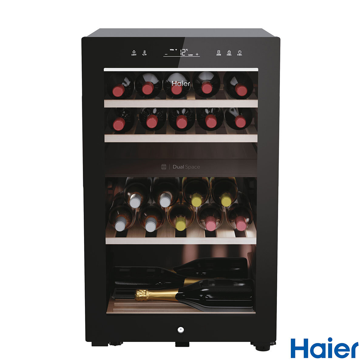 Haier HW42GDAU1 42 Bottle Dual Zone Wine Cooler