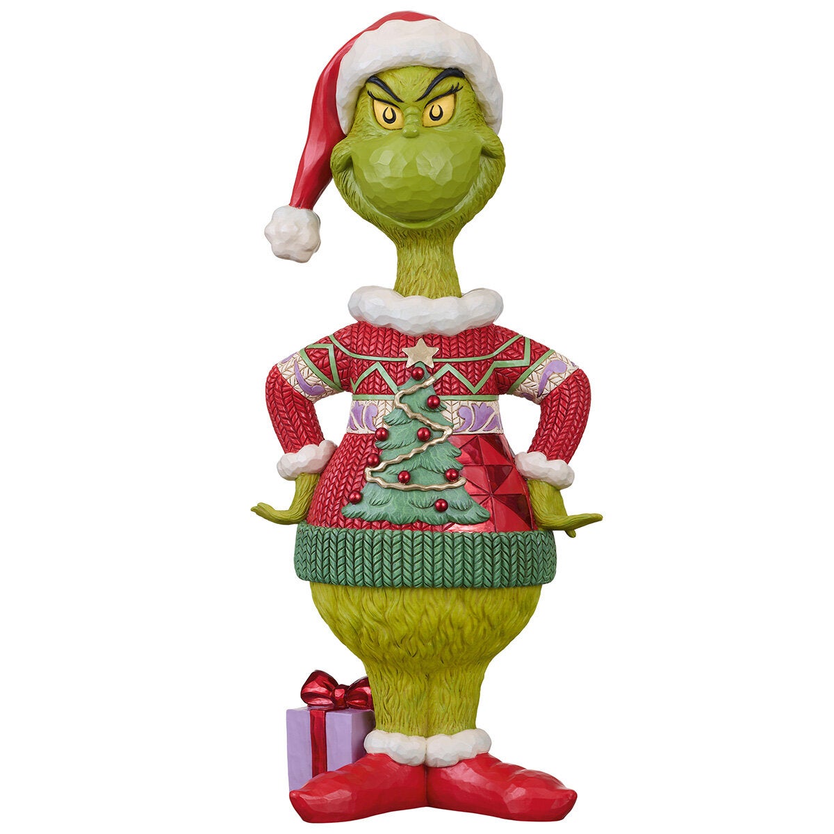 20 inch The Grinch With Ugly Sweater Statue By Jim Shore 20 inch The Grinch With Ugly Sweater Statue By Jim Shore