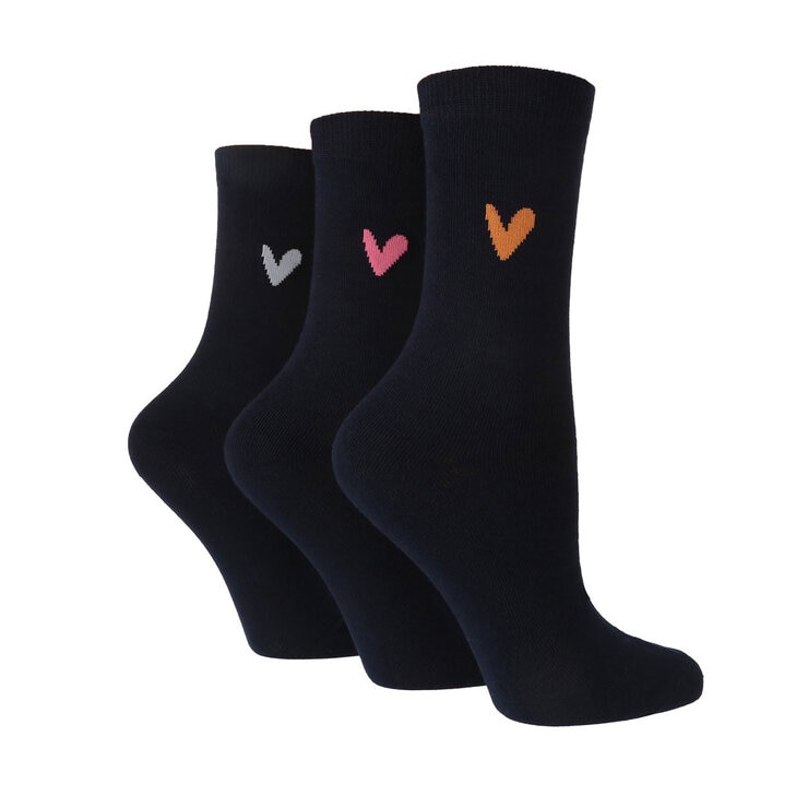 Caroline Gardner Ladies Crew Sock 6 Pack in Navy Caroline Gardner Ladies Crew Sock 6 Pack in Navy