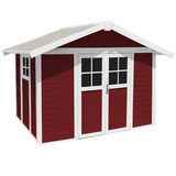 Grosfillex Deco 10ft 2" x 7ft 5" (3.1 x 2.3 m) Shed in Red - Model Deco 7.5