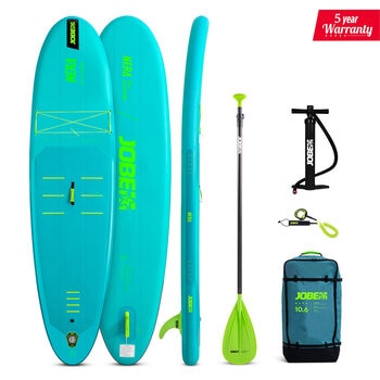 Studio image of the Nera SUP with included accessories