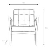 Gallery Humber Vintage Brown Leather Armchair