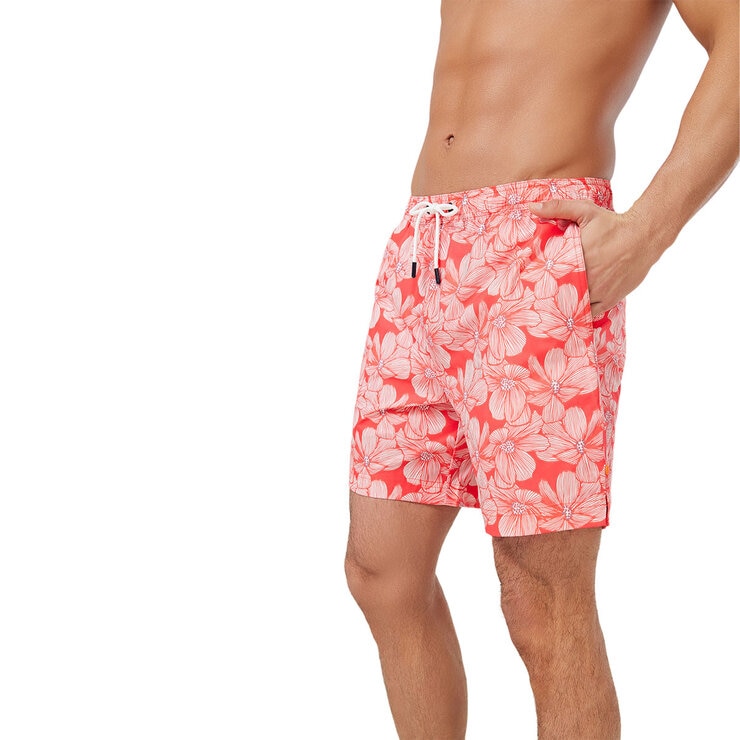 Swims Men's Swim Shorts in Orange Floral, Extra Large