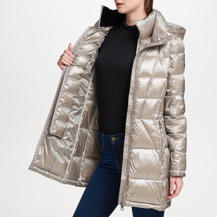 Andrew Marc Women's Long Packable Jacket in Thistle Costco UK