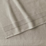 Welhome 100% Cotton Waffle Bath Towel, Taupe
