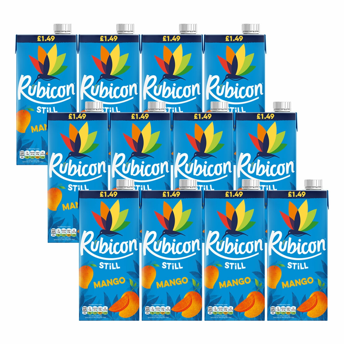 Rubicon Still Mango Juice PMP £1.49, 12 x 1L Rubicon Still Mango Juice PMP £1.49, 12 x 1L