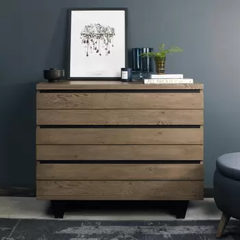 Bentley Designs Tivoli Weathered Oak 3 Drawer Chest Of Drawers