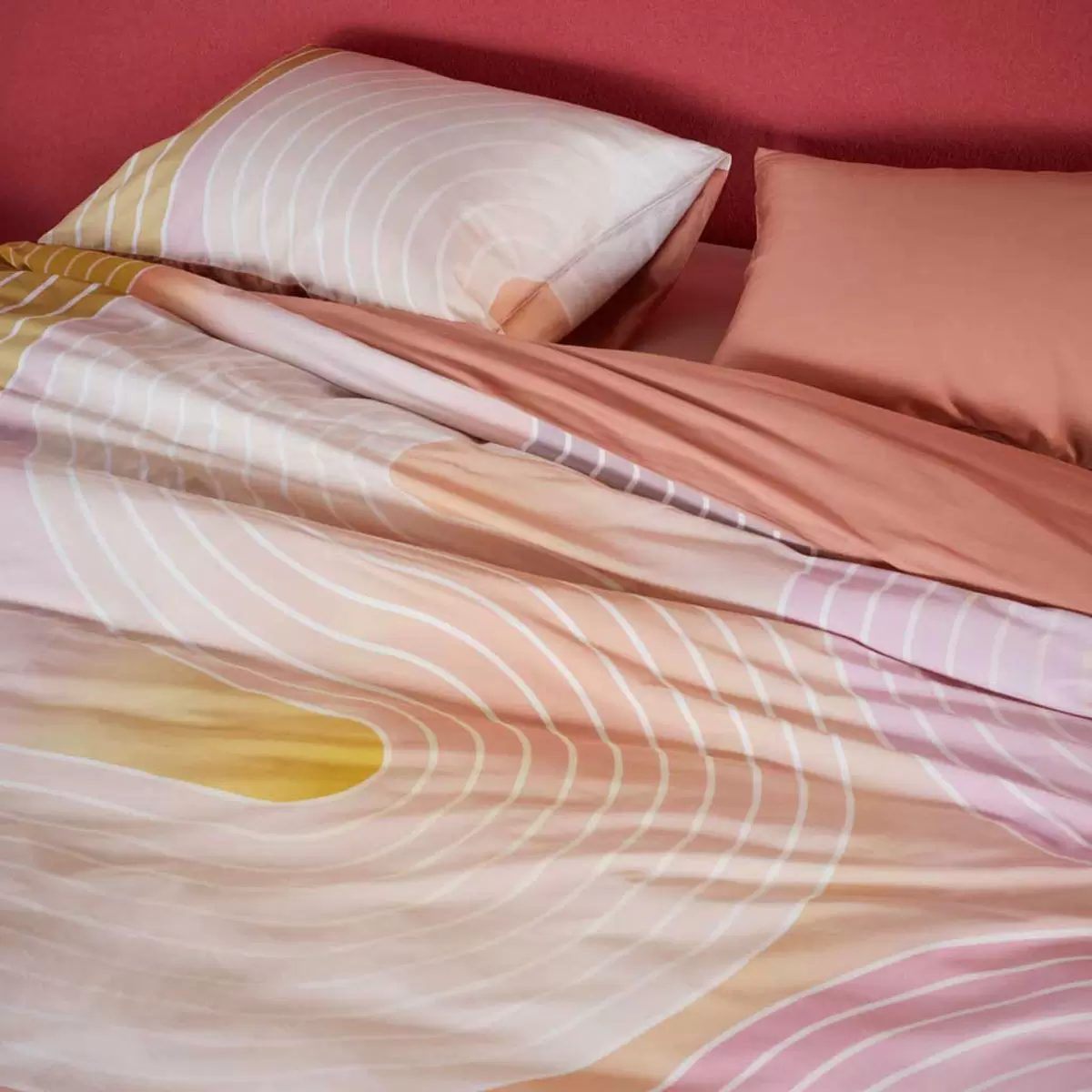 Ensemble de couette corail courbes design hollandais Bedding House en 3 tailles - Photo 8/16