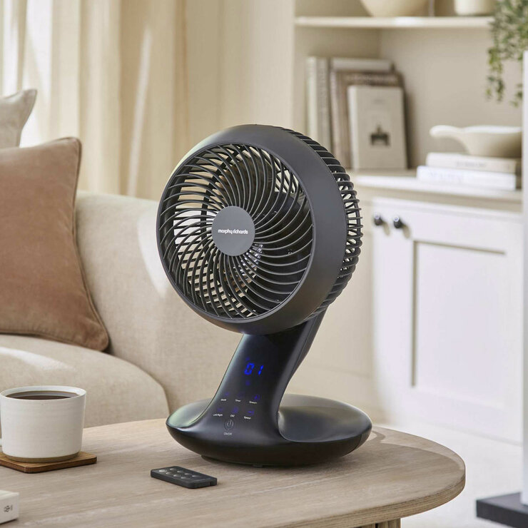 Lifestyle image of fan in the living room