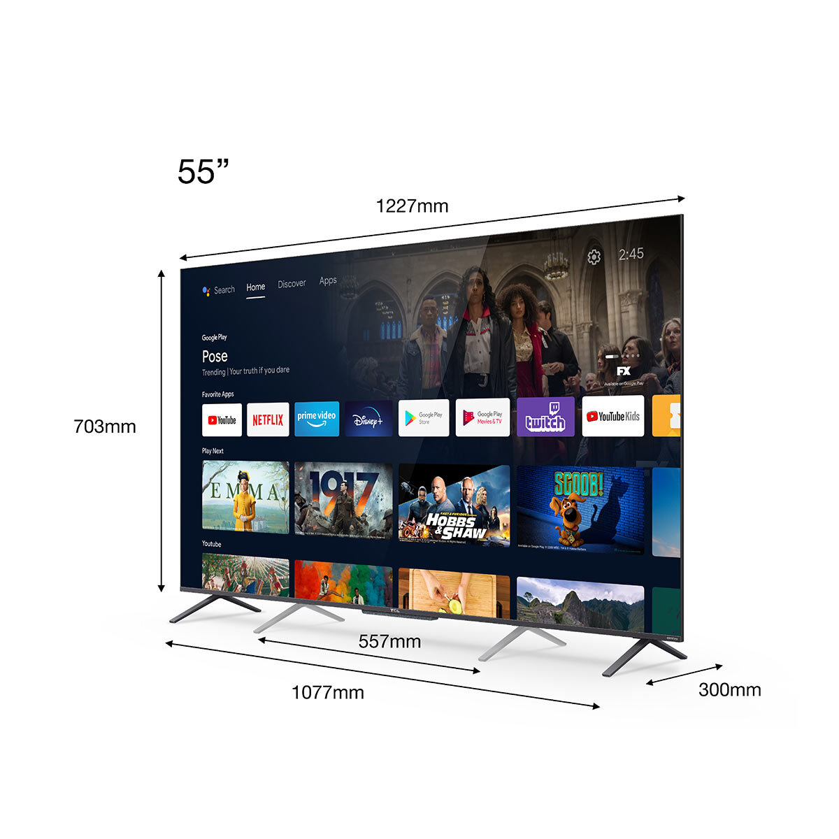 Buy TCL 55C720K 55 Inch QLED 4K Ultra HD Smart TV at Costco.co.uk