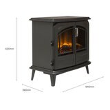 Dimplex Cassia Noir Optiflame Electric Stove in Black, 2kW