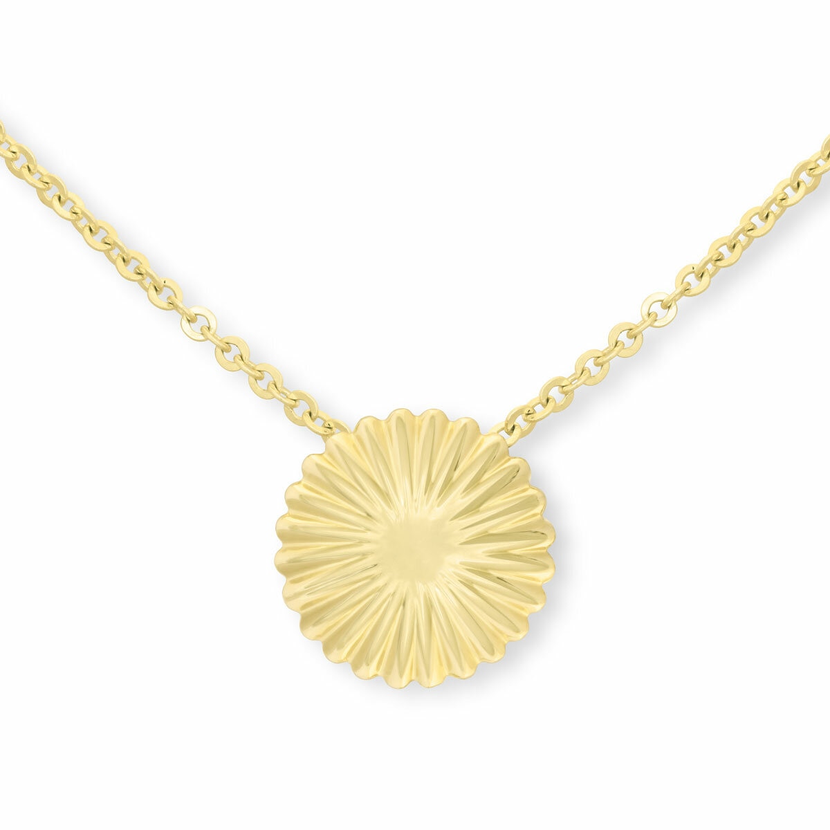 14ct Yellow Gold Textured Disc Pendant 14ct Yellow Gold Textured Disc Pendant