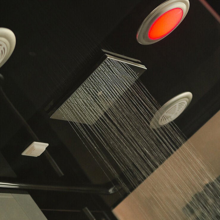 Insignia All in One Steam Shower & Infrared Sauna with Aromatherapy in Black - 1450 x 900mm