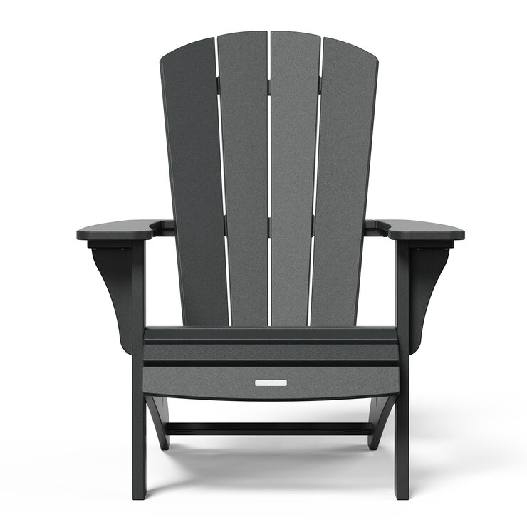 Leisure Line Adirondack Faux Wood Garden Chair in Grey