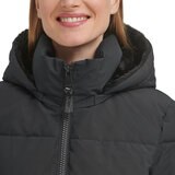 DKNY Women's Long Down Puffer Coat in Black