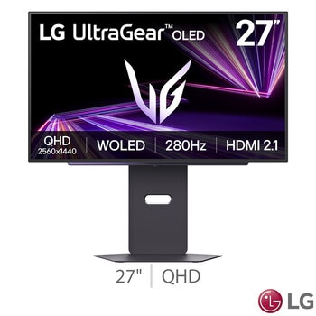 LG UltraGear 27 Inch QHD 280Hz OLED Gaming Monitor, 27GX700A-B